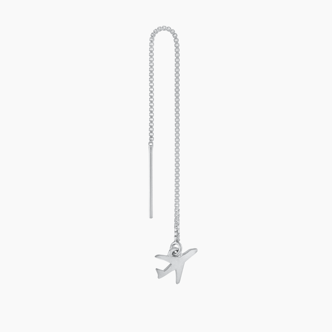 Airplane Threader Earring (Single Earring) - Mazi New York Jewelry