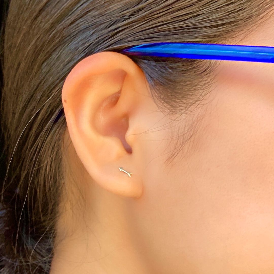 Arrow Earrings in 14k Gold - Mazi New York-jewelry