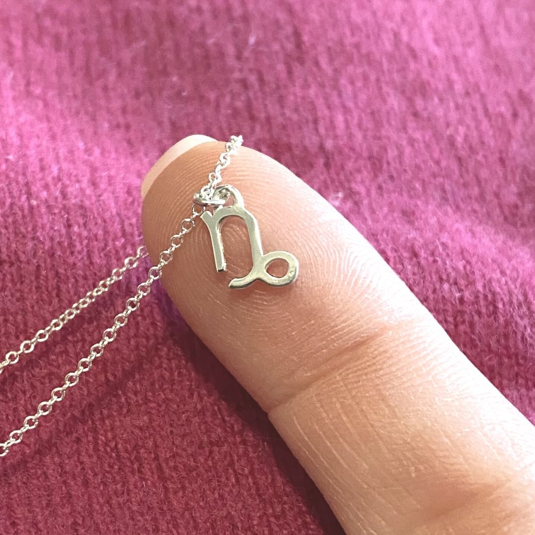 Capricorn Sign Zodiac Necklace in Sterling Silver - Mazi New York-jewelry