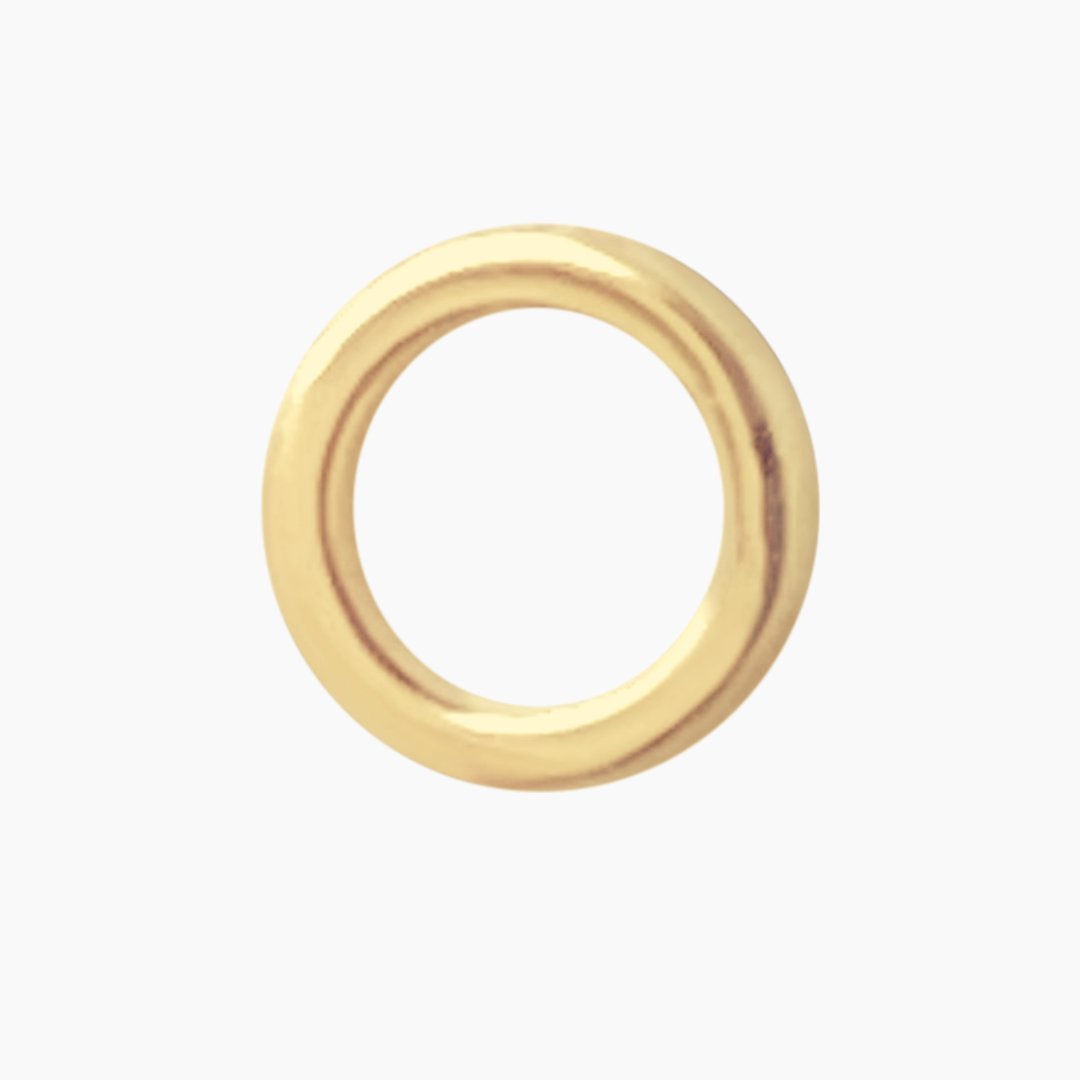 Circle Earring in 14k Gold (single earring) - Mazi New York-jewelry