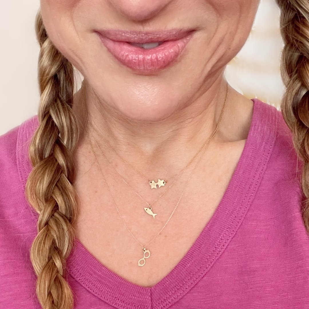 Fashionista Sunglasses Necklace in 14k Gold - Mazi New York-jewelry