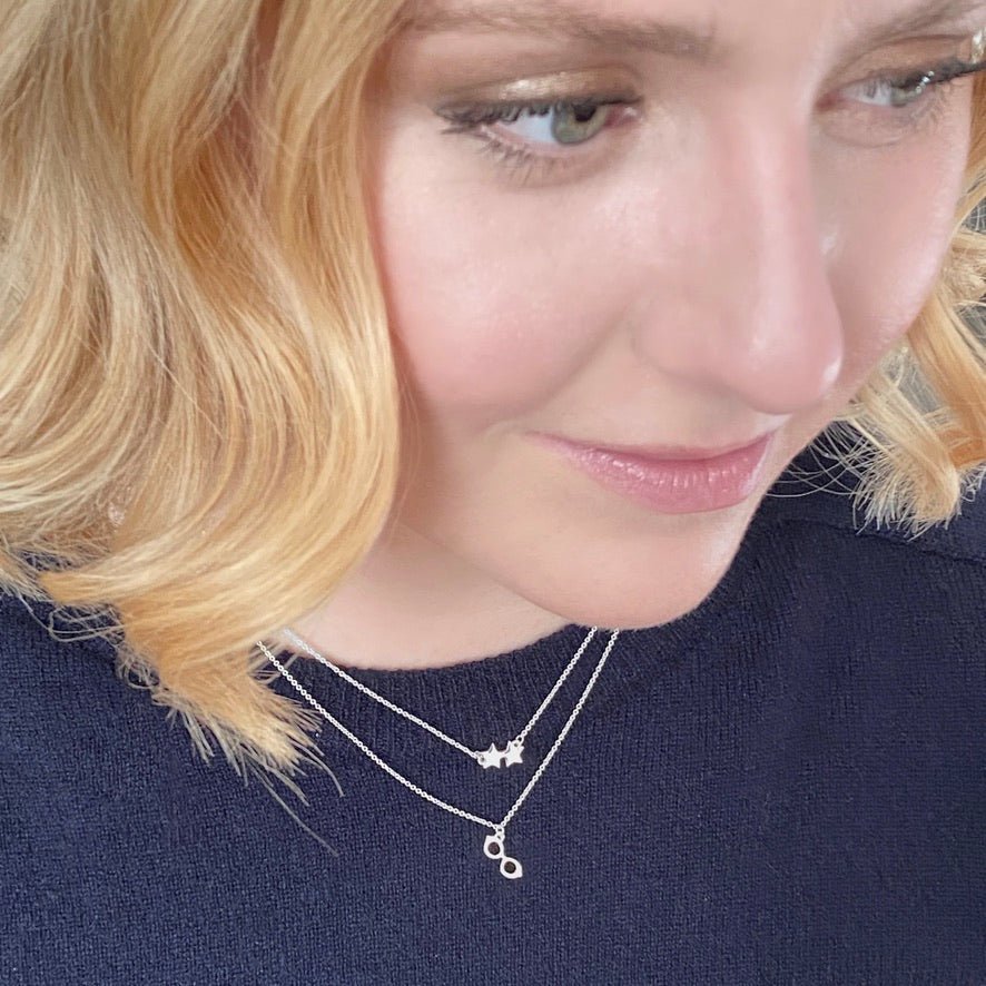 Fashionista Sunglasses Necklace in Sterling Silver - Mazi New York-jewelry
