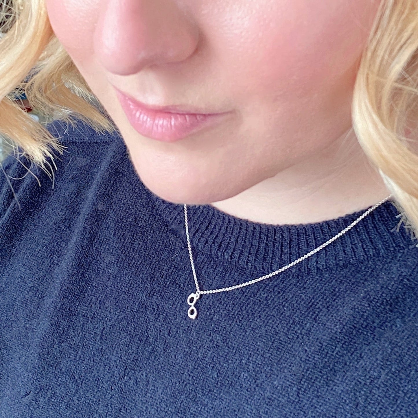 Fashionista Sunglasses Necklace in Sterling Silver - Mazi New York-jewelry