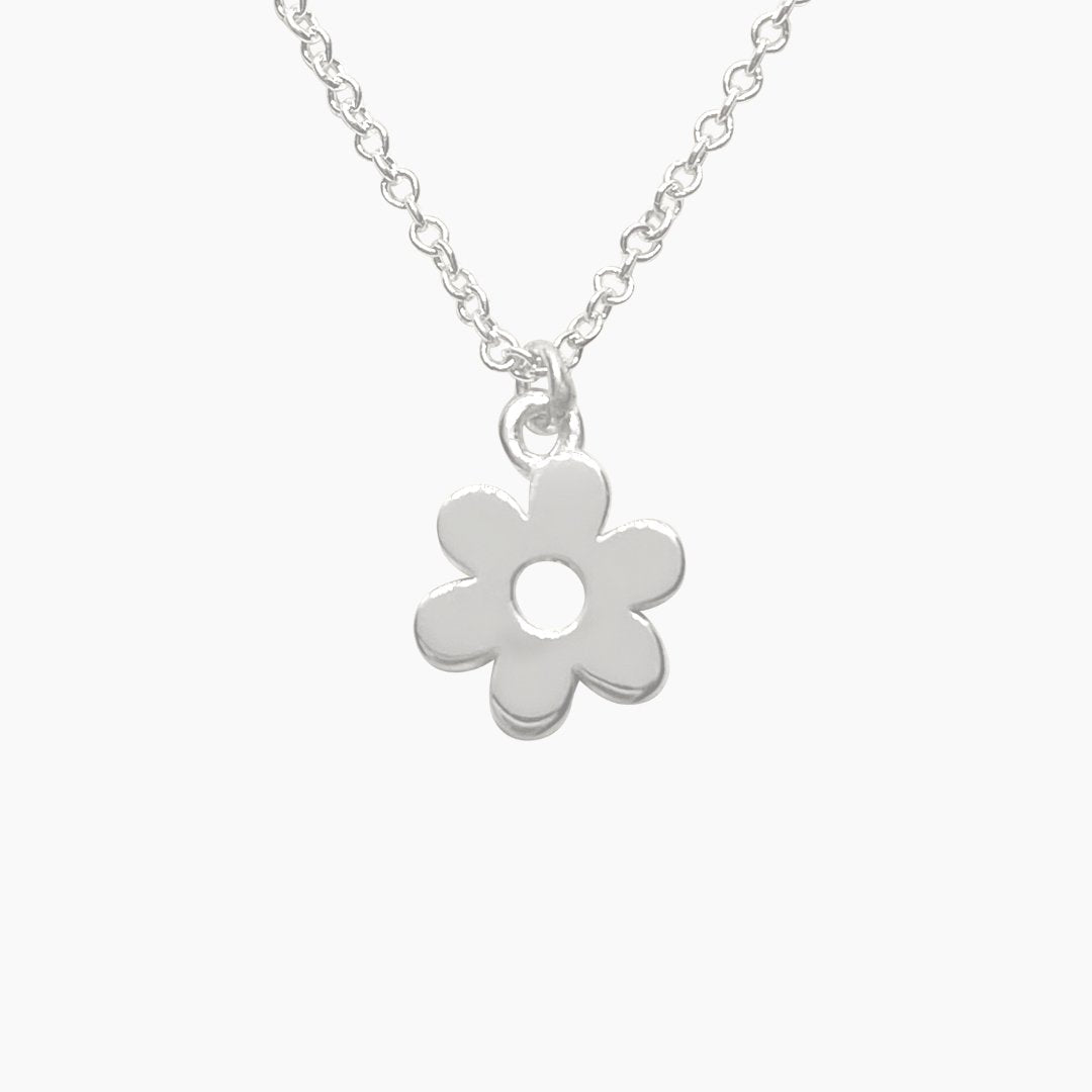 Flower Necklace in Sterling Silver - Mazi New York-jewelry