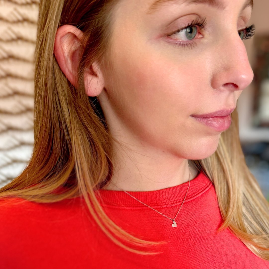Heart Necklace in Sterling Silver - Mazi New York Jewelry