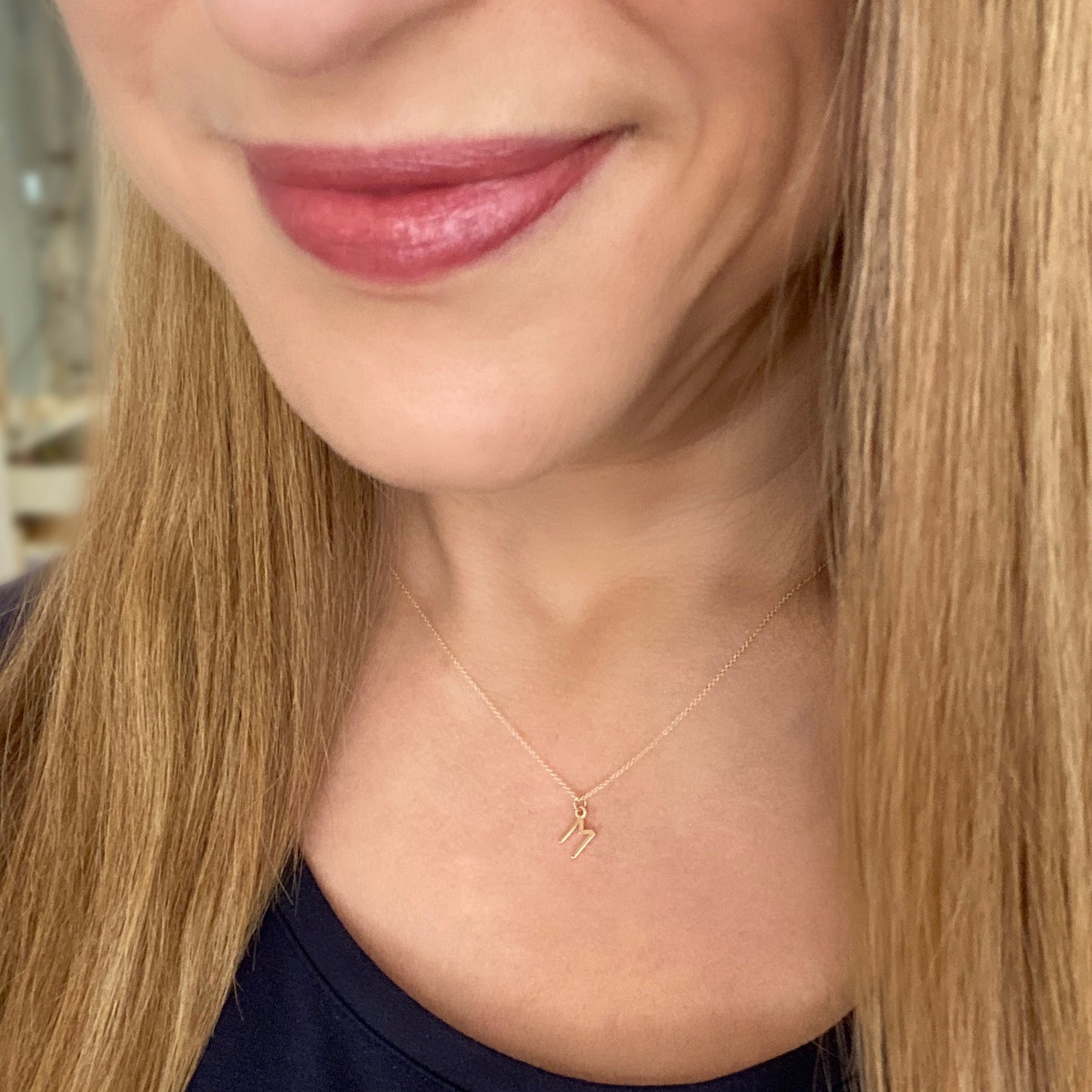 Initial Necklace in 14k Gold - Mazi New York-jewelry