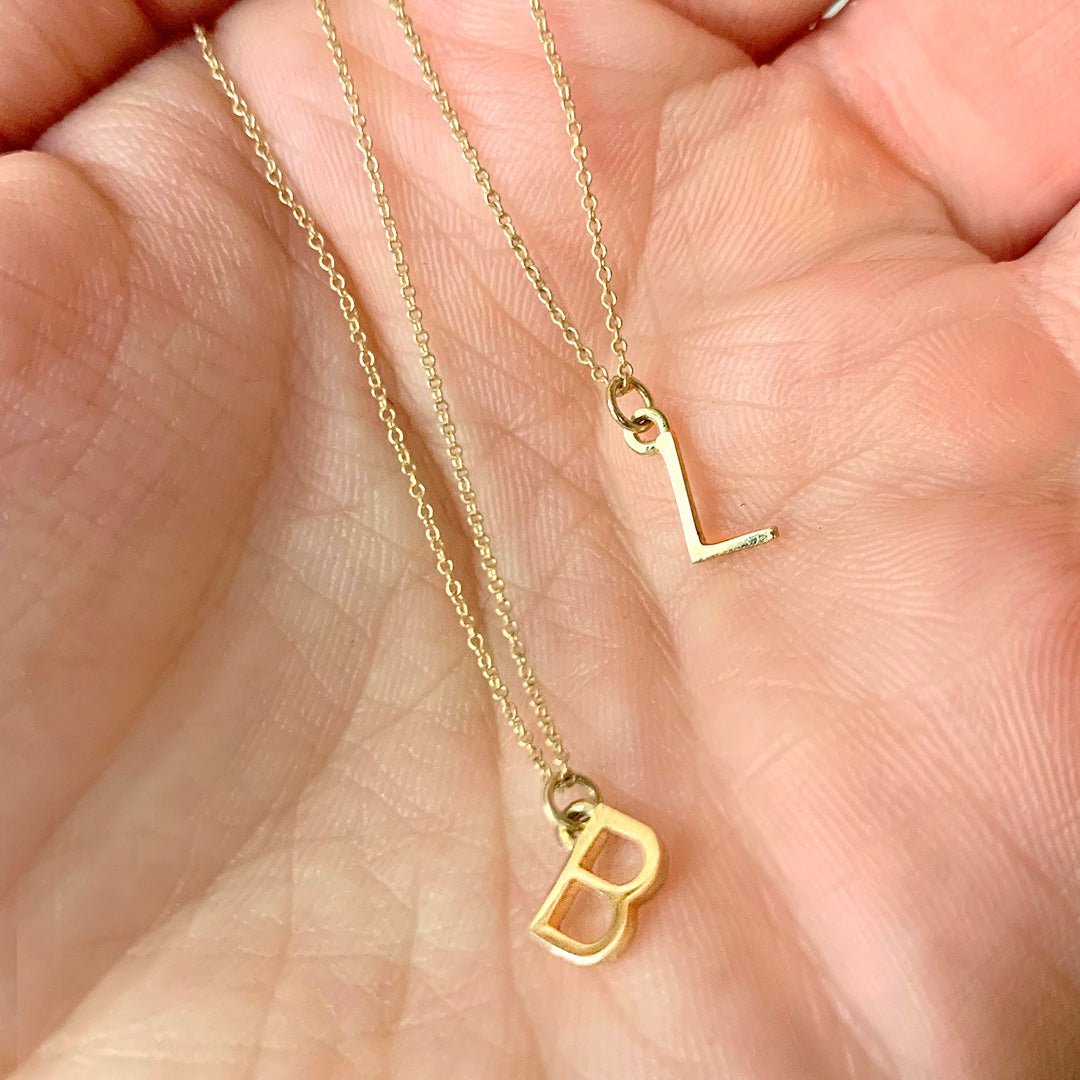 Initial Necklace in 14k Gold - Mazi New York-jewelry