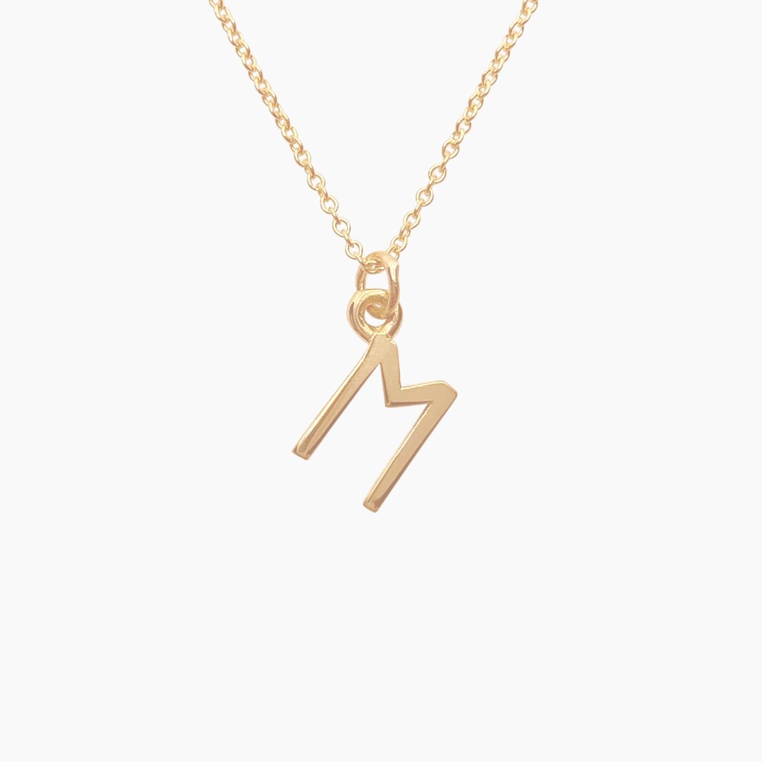 Initial Necklace in 14k Gold - Mazi New York-jewelry
