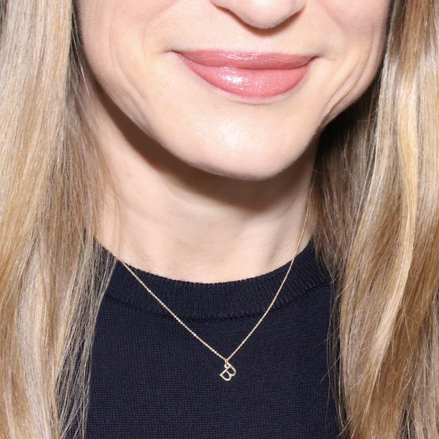 Initial Necklace in 14k Gold - Mazi New York-jewelry