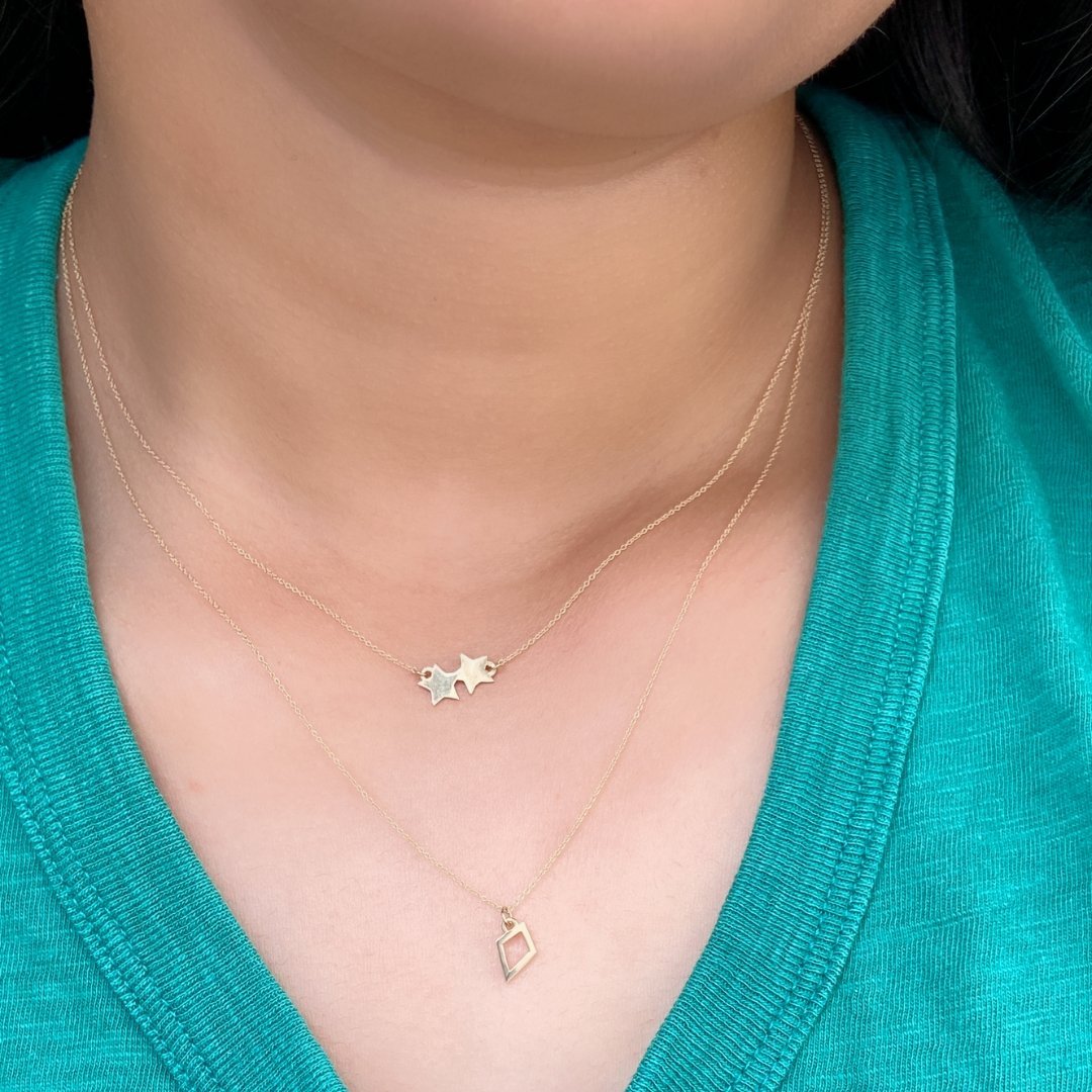 Kite Necklace in 14k Gold - Mazi New York Jewelry