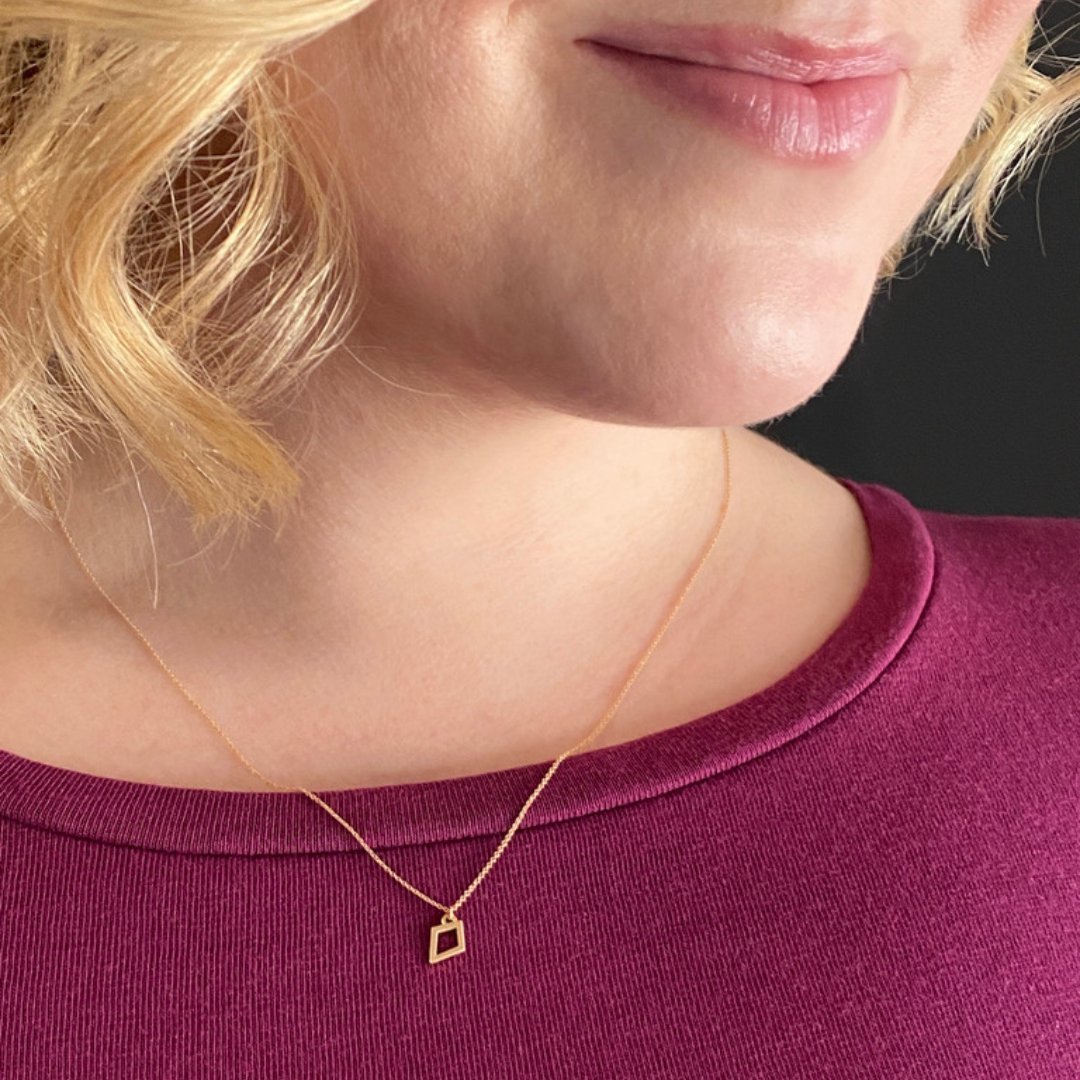 Kite Necklace in 14k Gold - Mazi New York Jewelry