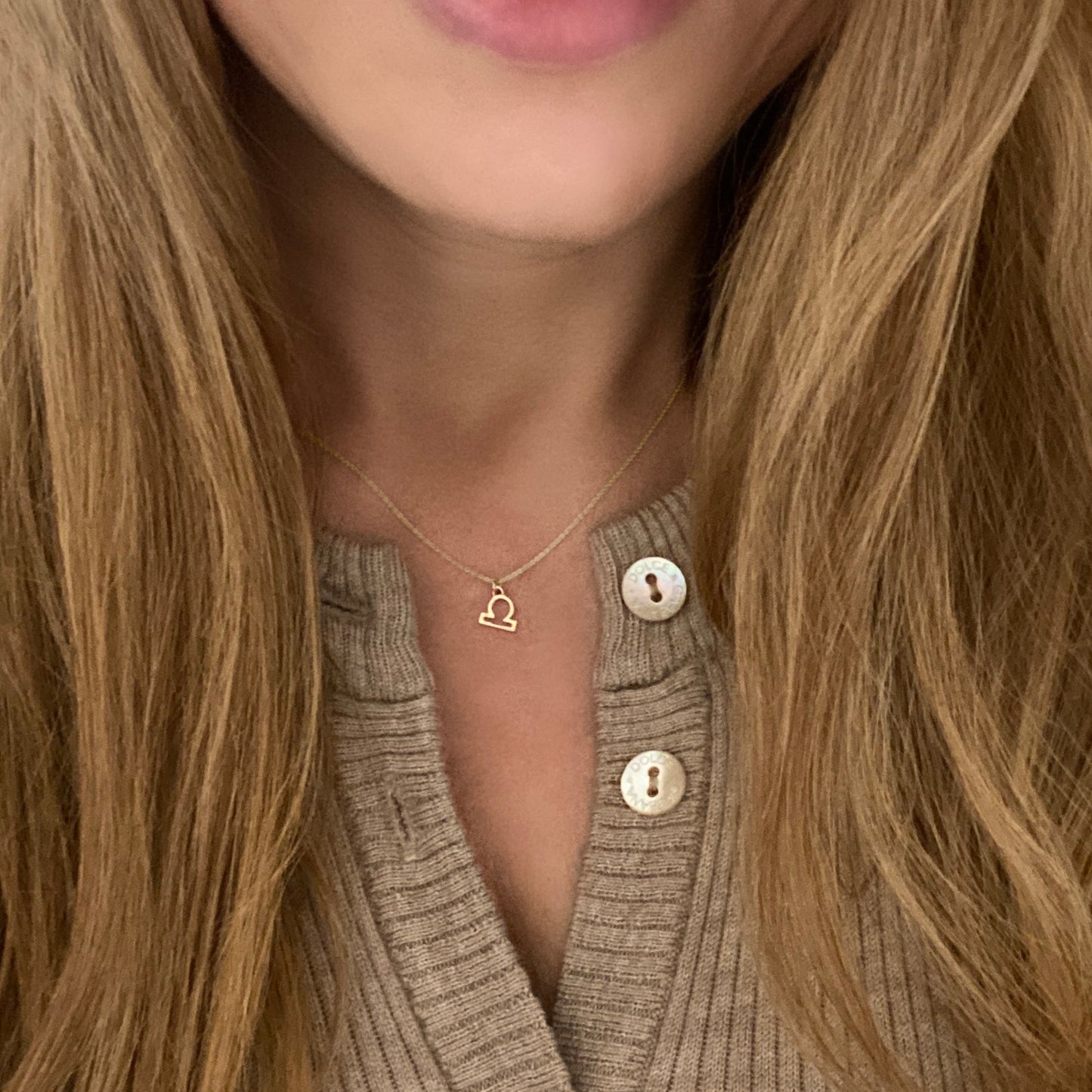 Libra Sign Zodiac Necklace in 14k Gold - Mazi New York-jewelry
