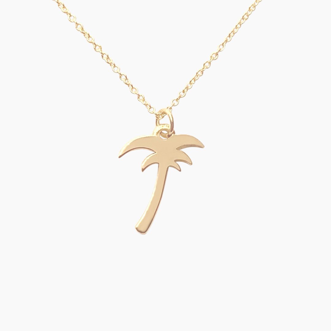 Palm Tree Necklace in 14k Gold - Mazi New York-jewelry