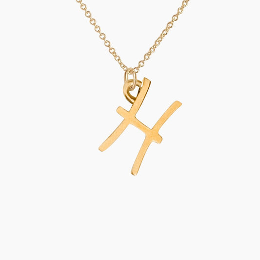 Pisces Sign Zodiac Necklace in 14k Gold - Mazi New York-jewelry