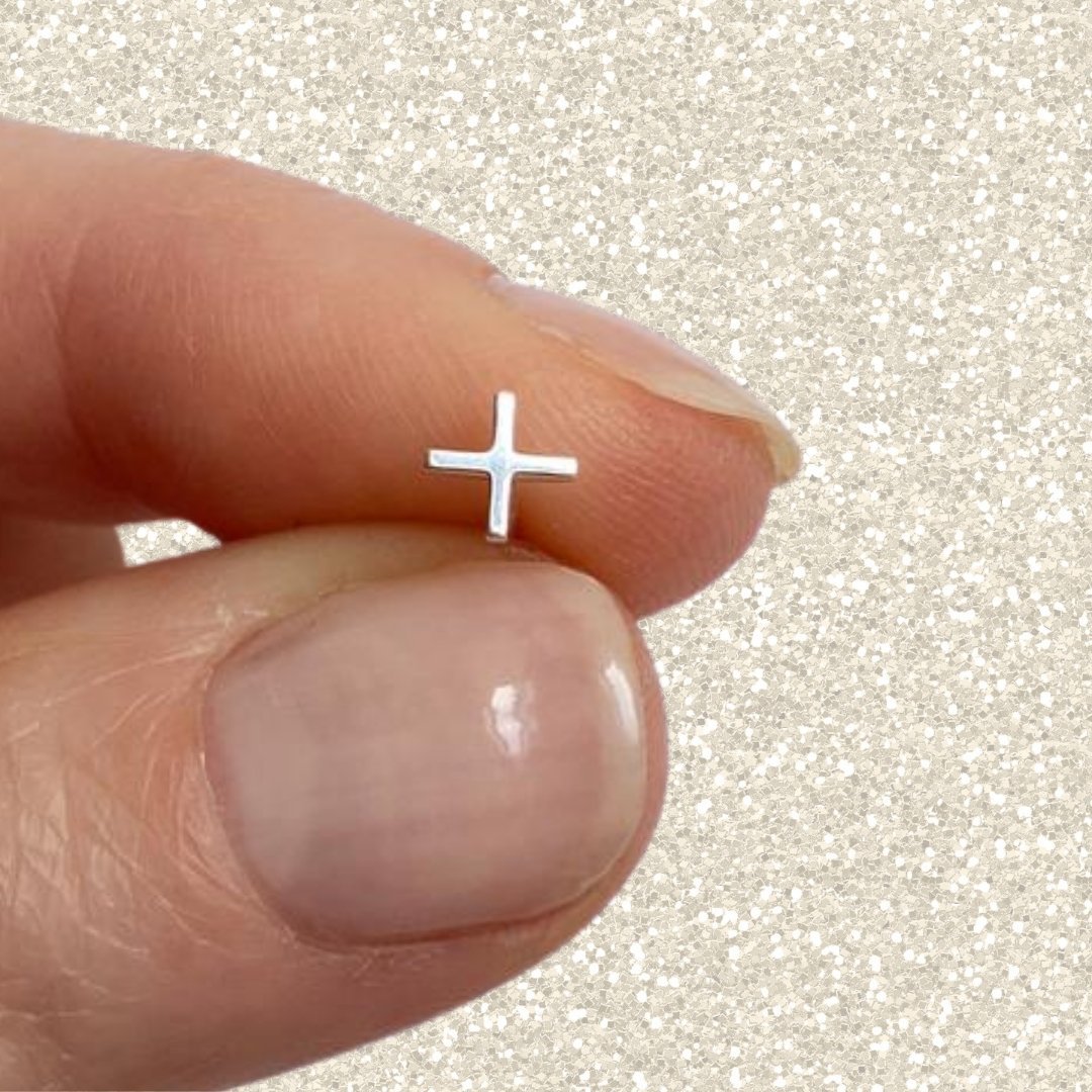 Positive Earring in Sterling Silver (single earring) - Mazi New York-jewelry