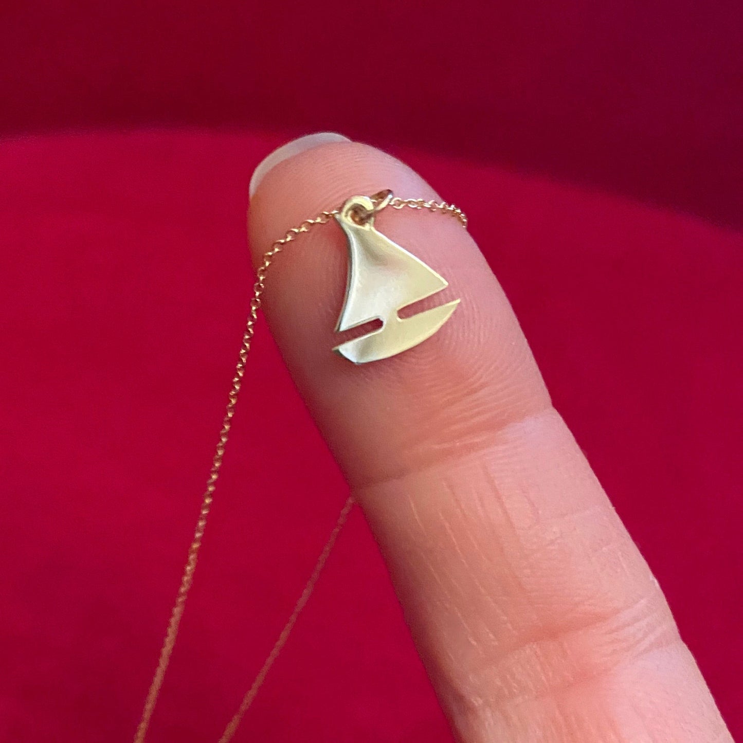 Sailboat Necklace in 14k Gold - Mazi New York-jewelry