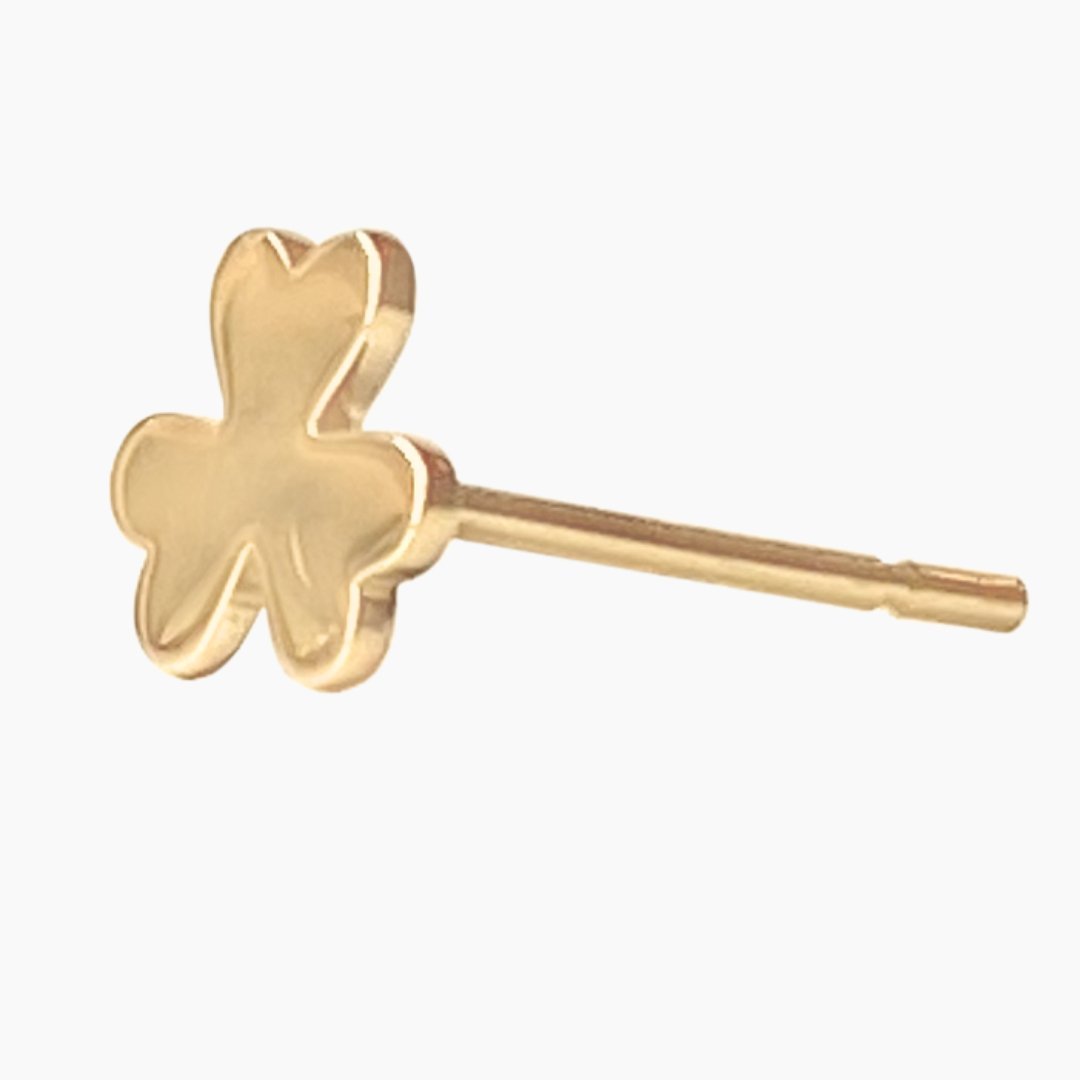 Shamrock Earrings in 14k Gold - Mazi New York-jewelry