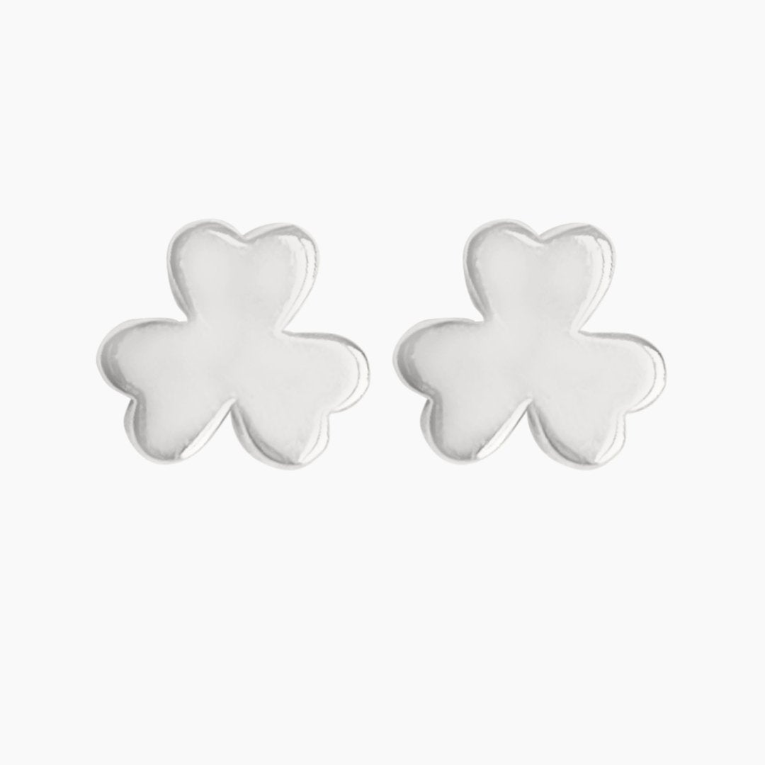 Shamrock Earrings in Sterling Silver - Mazi New York-jewelry