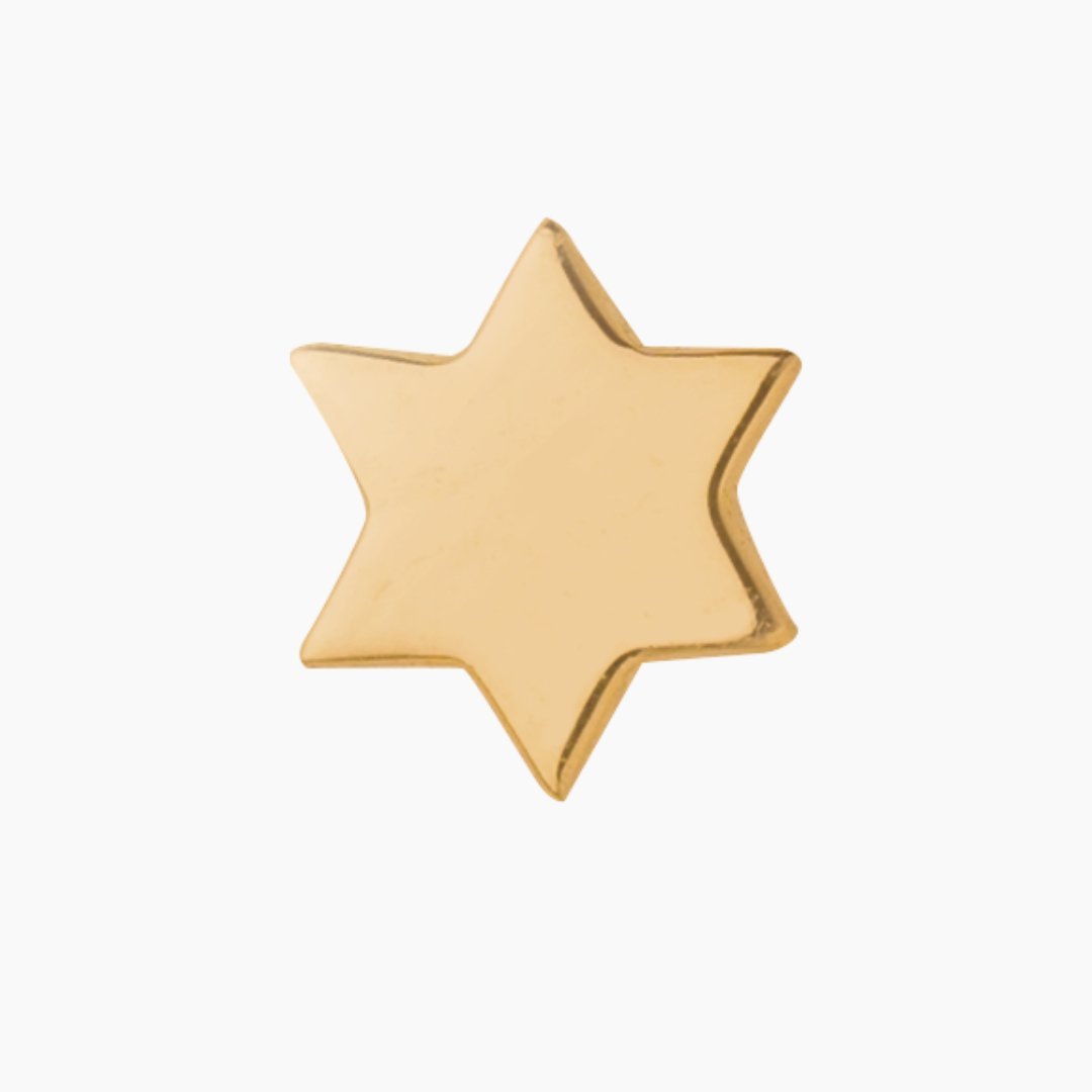 Star of David Earring in 14k Gold - Mazi New York Jewelry
