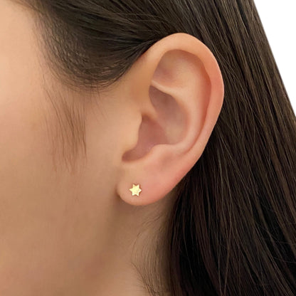 Star of David Earrings in 14k Gold - Mazi New York-jewelry
