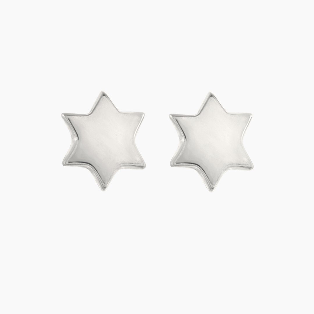 Star of David Earrings in Sterling Silver - Mazi New York Jewelry