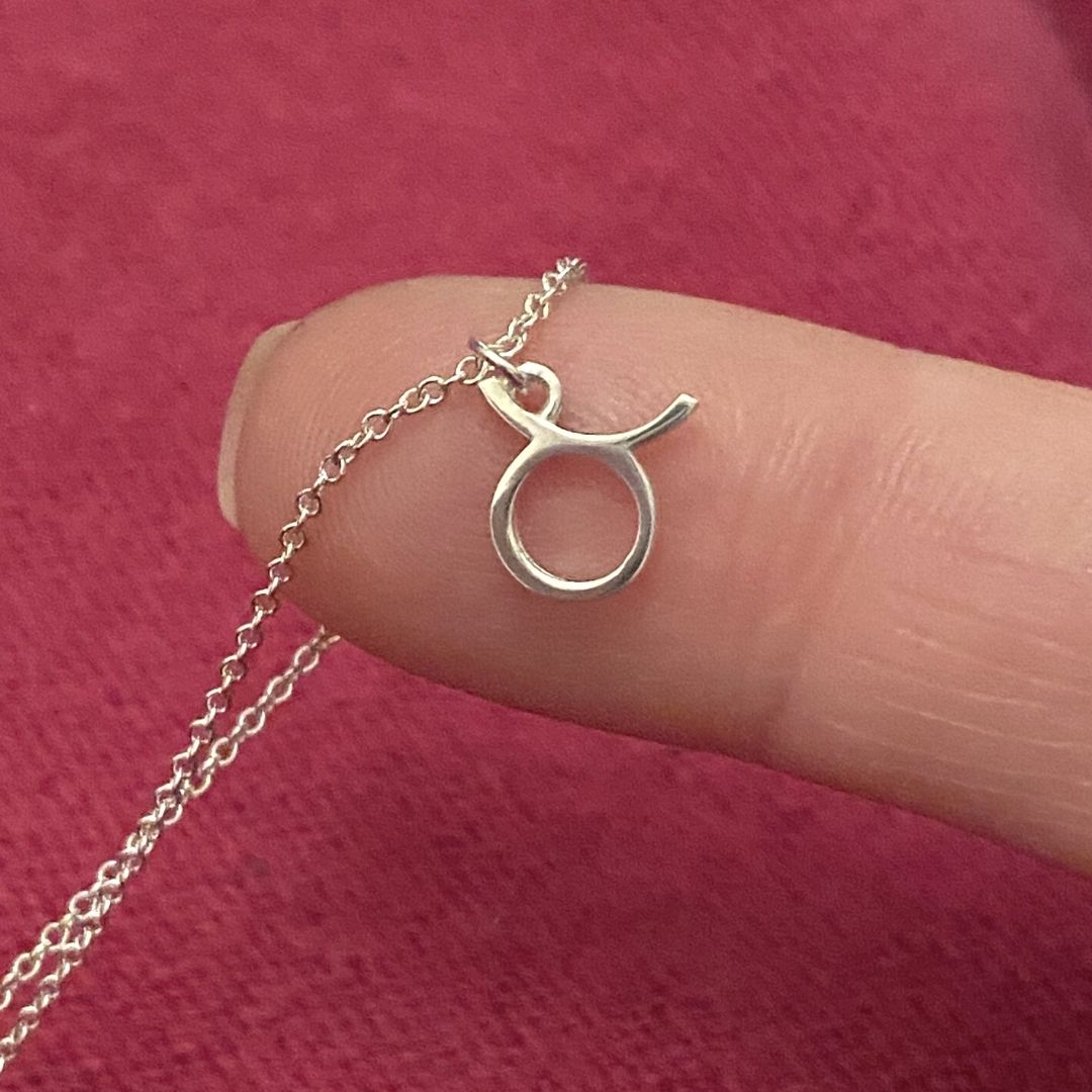 Taurus Sign Zodiac Necklace in Sterling Silver - Mazi New York-jewelry