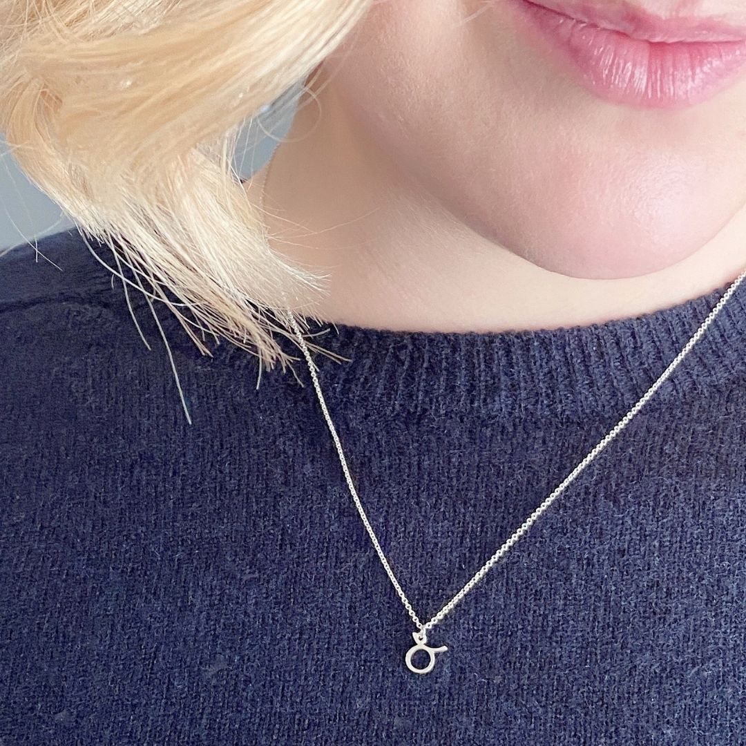Taurus Sign Zodiac Necklace in Sterling Silver - Mazi New York-jewelry