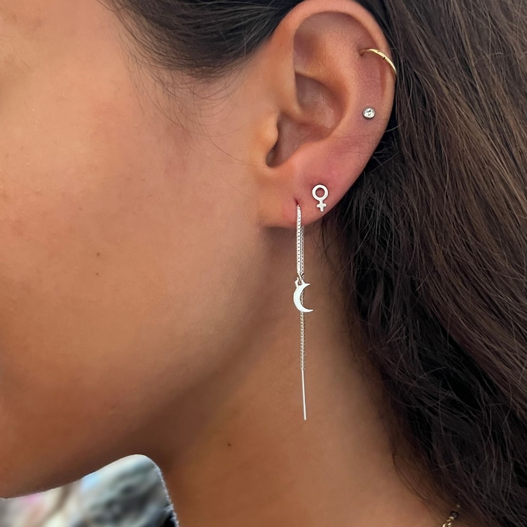 Venus Stud Earrings in Sterling Silver - Mazi New York-jewelry