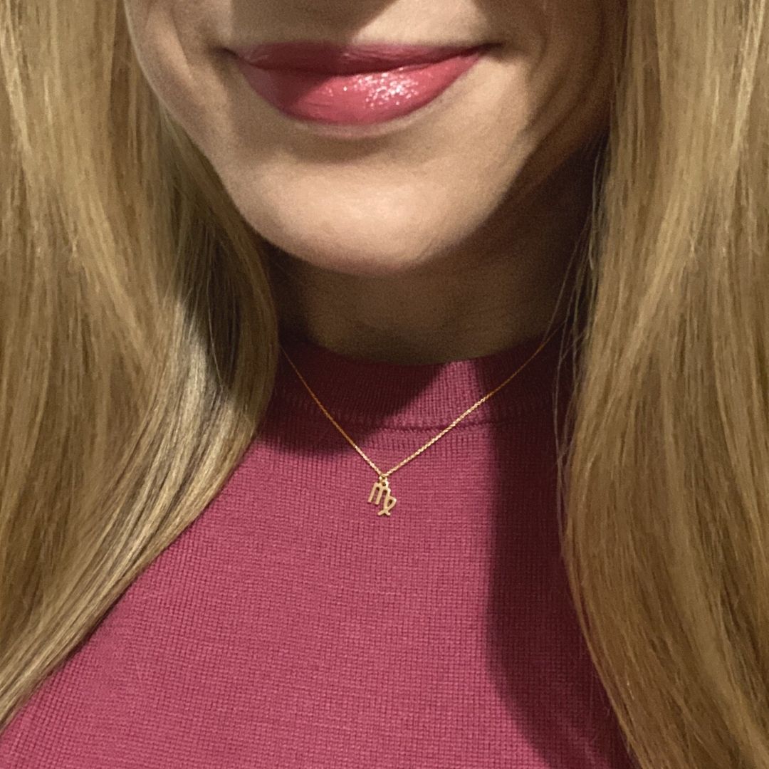 Virgo Sign Zodiac Necklace in 14k Gold - Mazi New York-jewelry