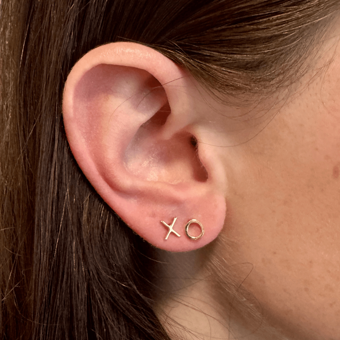 XO Earrings in 14k Gold - Mazi New York - jewelry