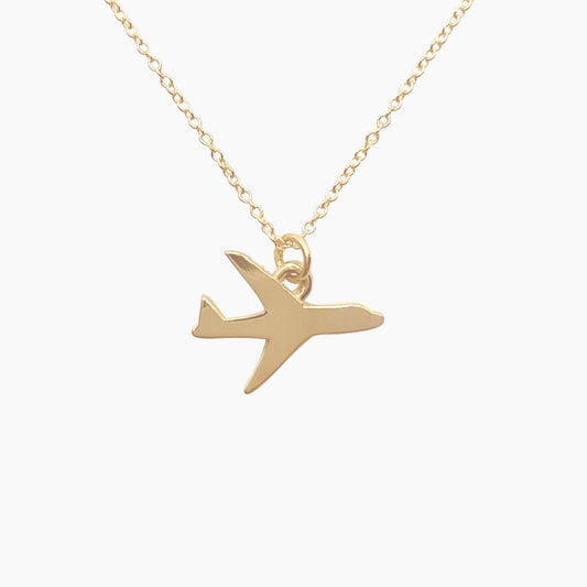 Airplane Necklace in 14k Gold - Mazi New York-jewelry