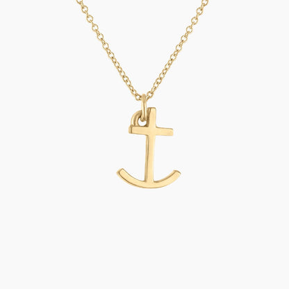 Anchor Necklace in 14k Gold - Mazi New York-jewelry