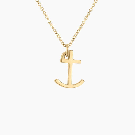 Anchor Necklace in 14k Gold - Mazi New York-jewelry