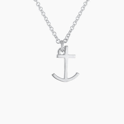 Anchor Necklace in Sterling Silver - Mazi New York-jewelry