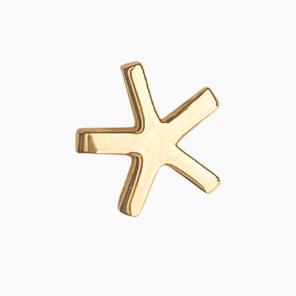 Asterisk Earring in 14k Gold (single earring) - Mazi New York-jewelry