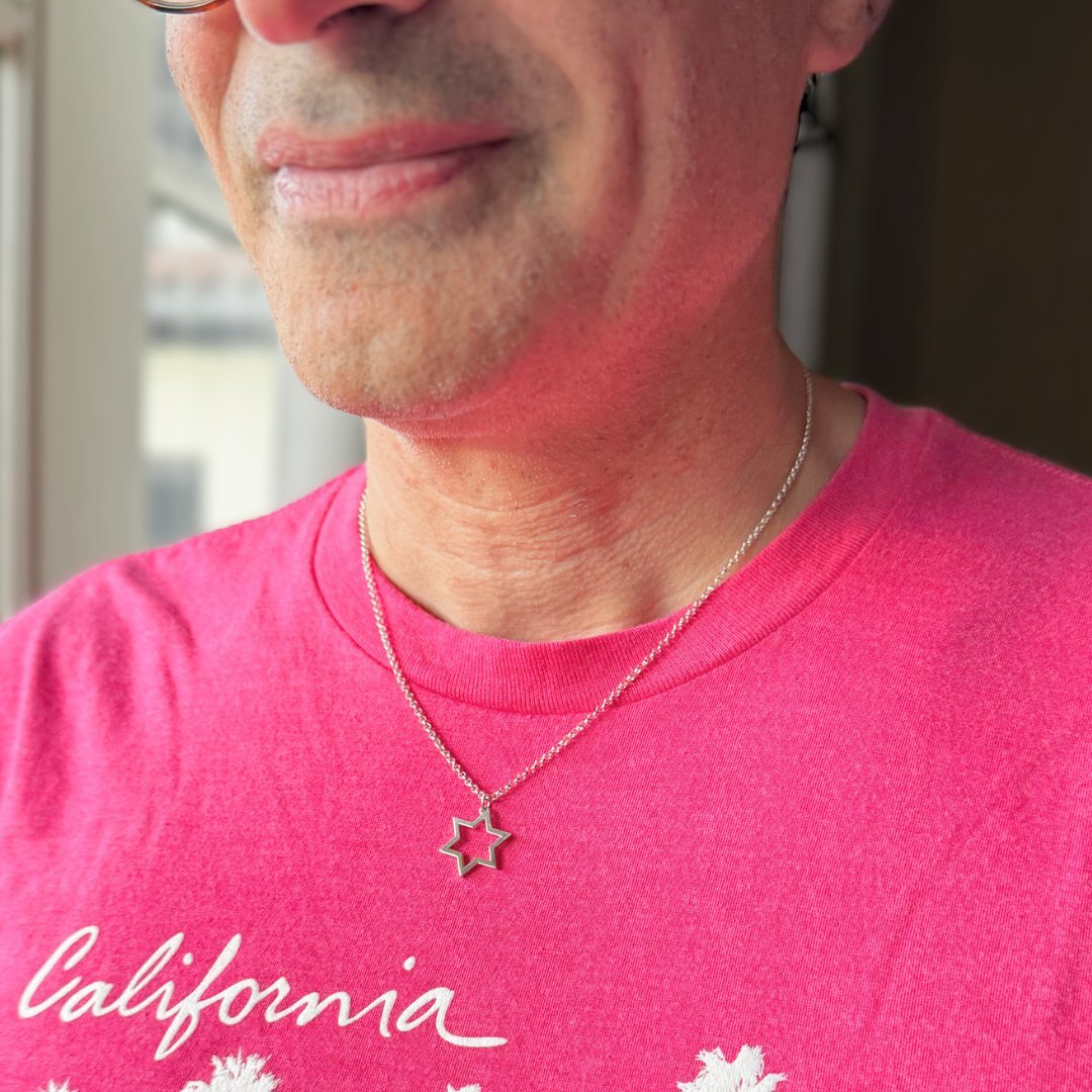 Large Star of David Necklace in Sterling Silver - Mazi New York Jewelry