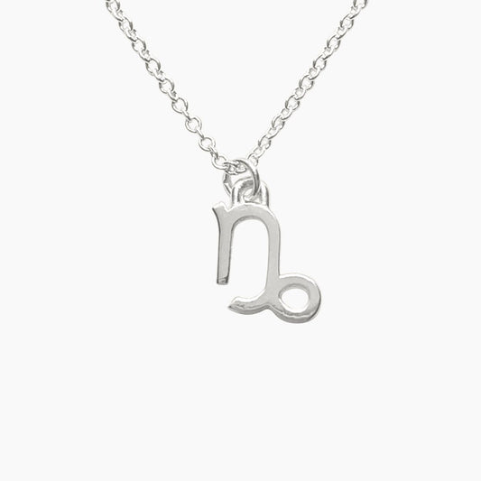 Capricorn Sign Zodiac Necklace in Sterling Silver - Mazi New York-jewelry
