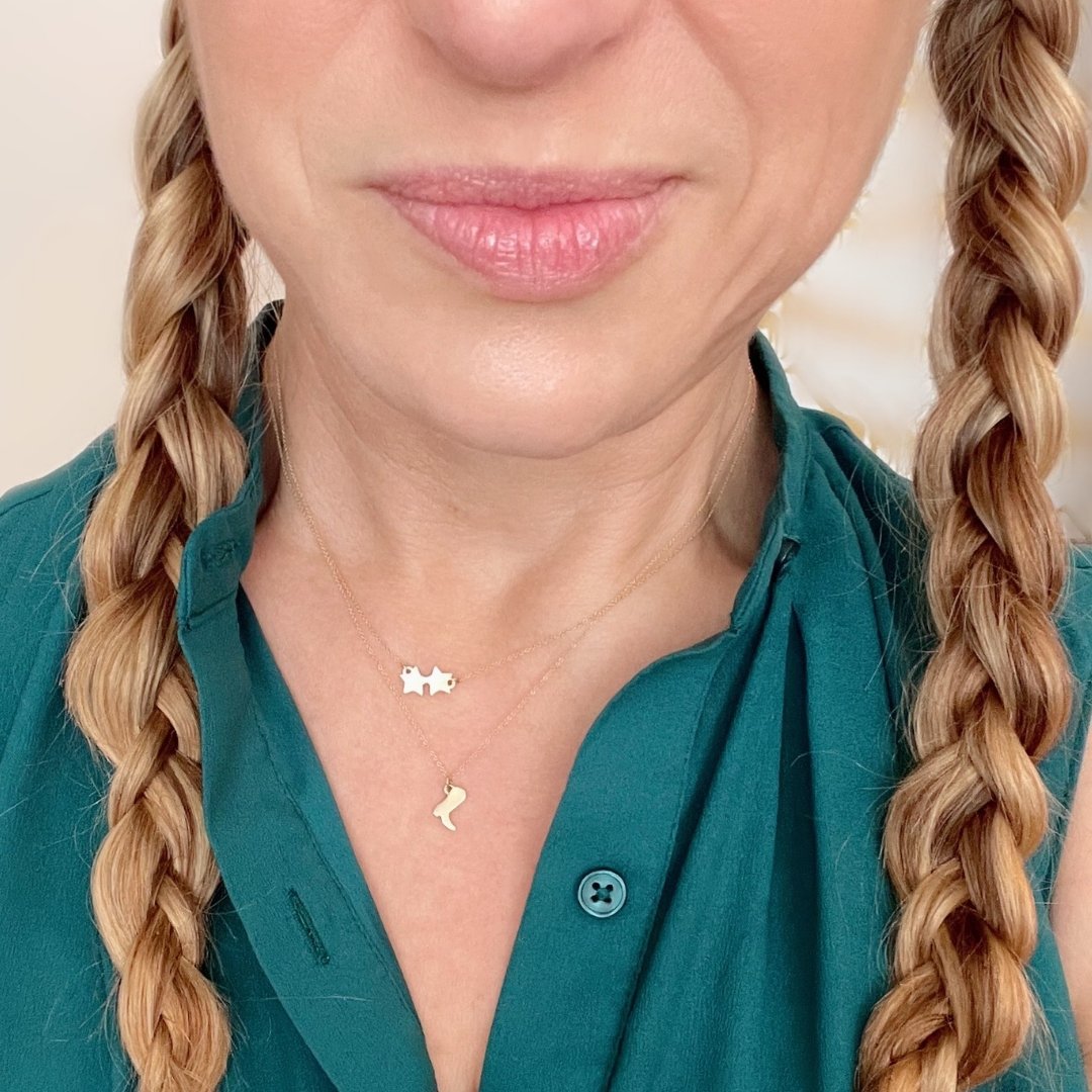 Cowboy Boot Necklace in 14k Gold - Mazi New York-jewelry