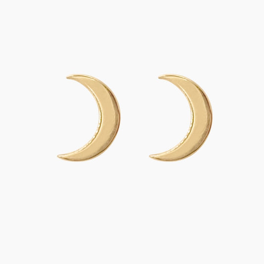 Crescent Moon Earrings in 14k Gold - Mazi New York-jewelry