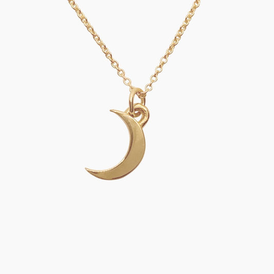 Crescent Moon Necklace in 14k Gold - Mazi New York-jewelry