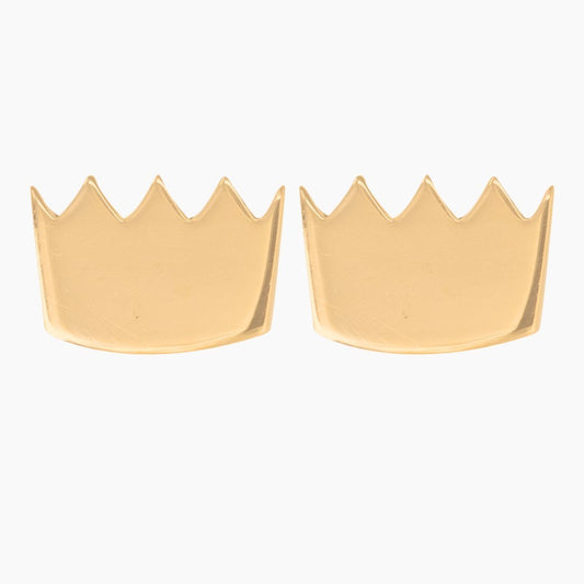 Crown Earrings in 14k Gold - Mazi New York-jewelry