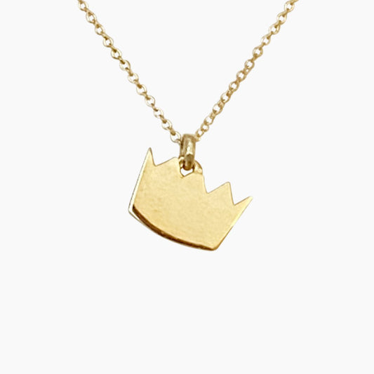 Crown Necklace in 14k Gold - Mazi New York-jewelry