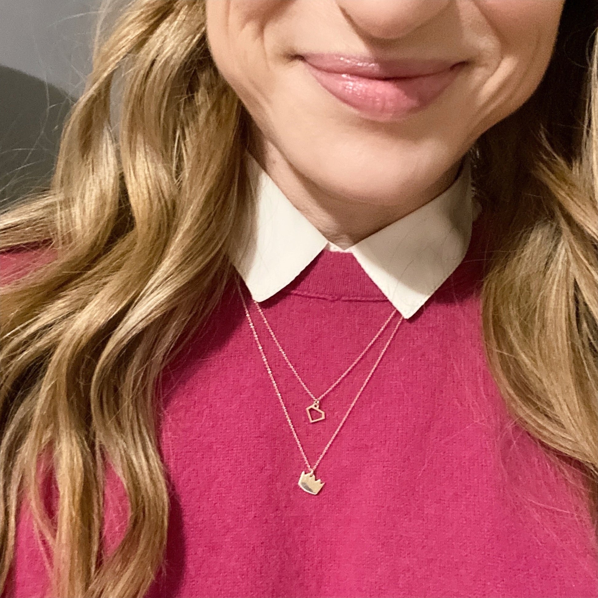 Crown Necklace in 14k Gold - Mazi New York-jewelry