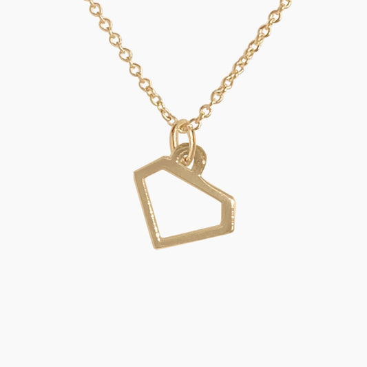 "Diamond" Necklace in Solid 14k Gold - Mazi New York-jewelry