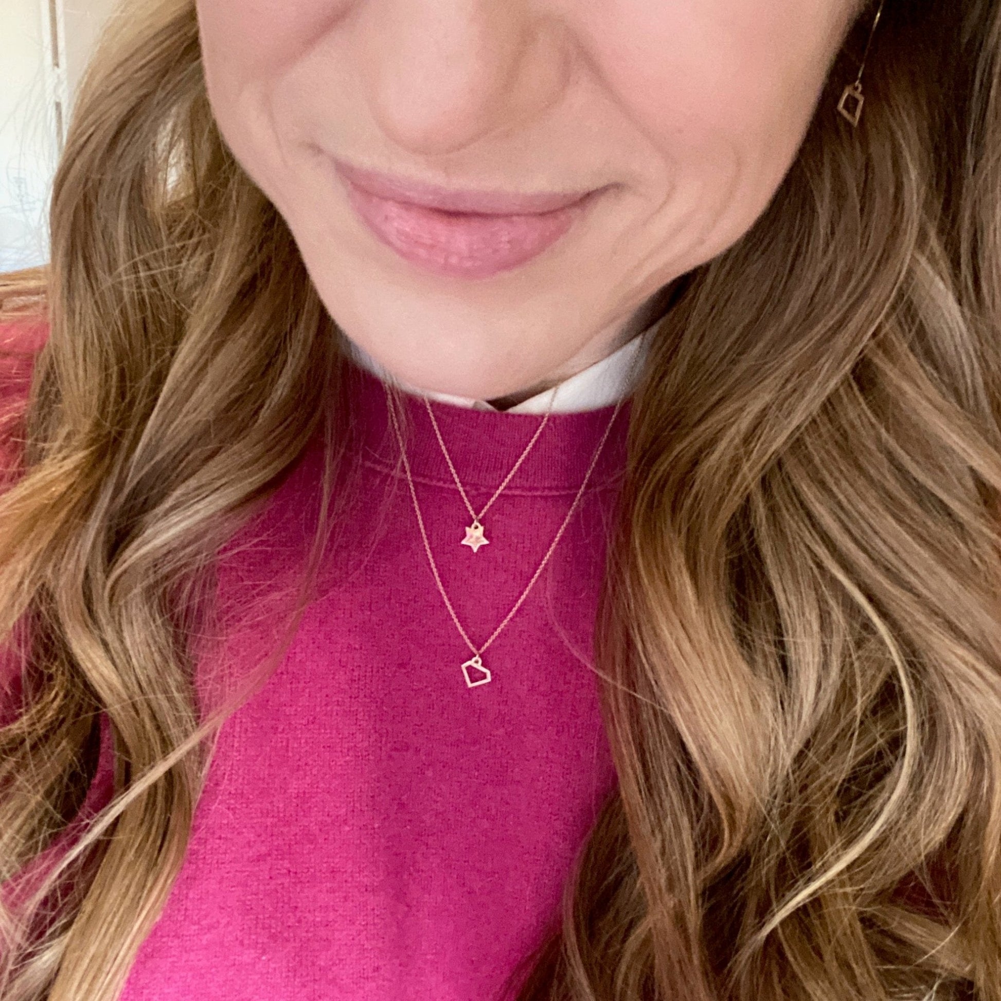 "Diamond" Necklace in Solid 14k Gold - Mazi New York-jewelry
