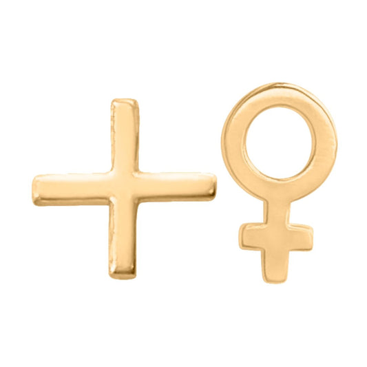 Feminista Earring Set in 14k Gold - Mazi New York-jewelry