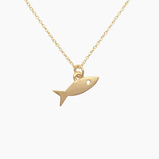 Fish Necklace in 14k Gold - Mazi New York-jewelry