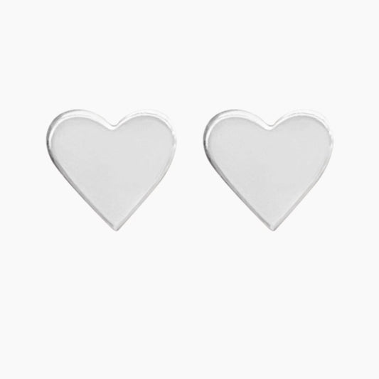 Heart Earrings in Sterling Silver - Mazi New York-jewelry