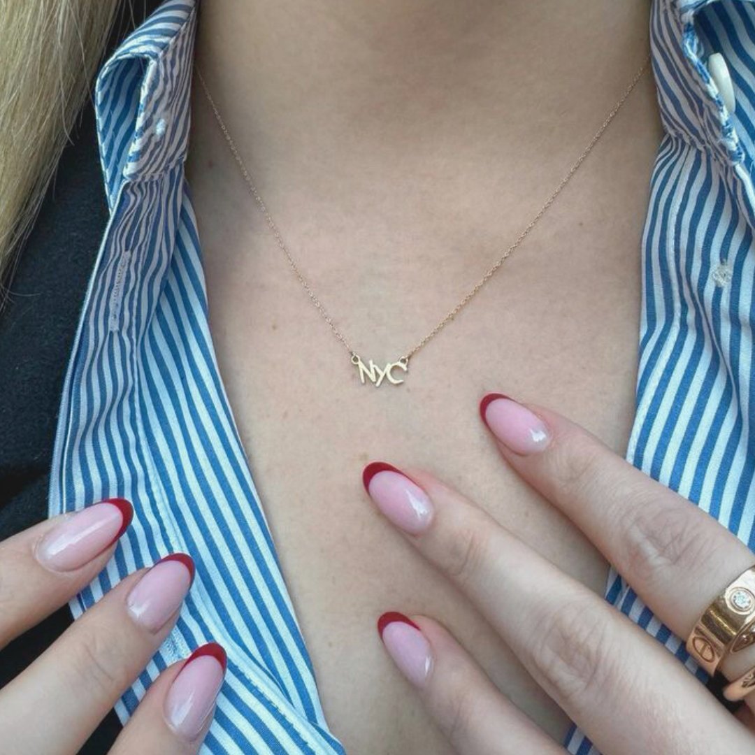 I Love NYC Necklace in 14k Gold - Mazi New York-jewelry