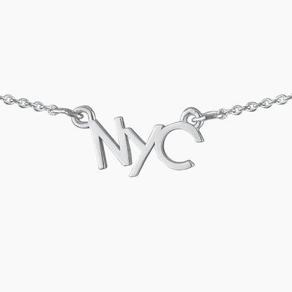 I Love NYC Necklace in Sterling Silver - Mazi New York-jewelry
